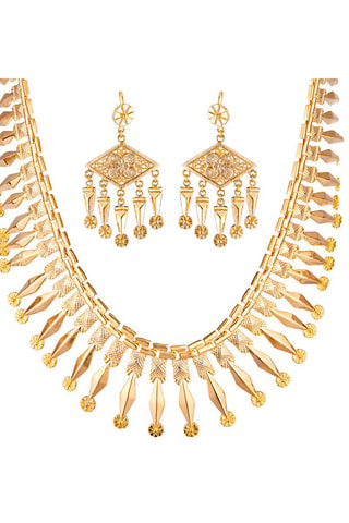 Parure dorée à l'or jaune Osiris