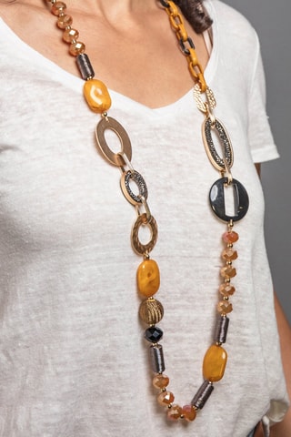 Sautoir doré à l'or fin jaune Designal