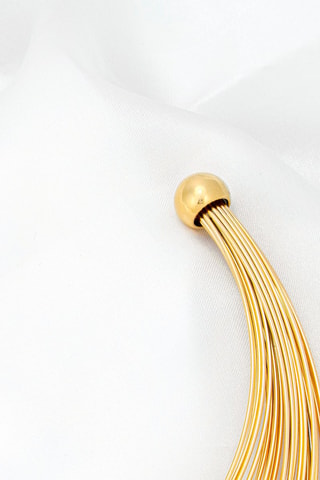 Collier torque doré à l'or fin jaune Jadori