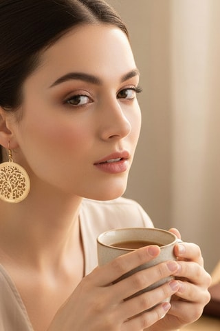 Boucles d’oreilles Natura - Doré