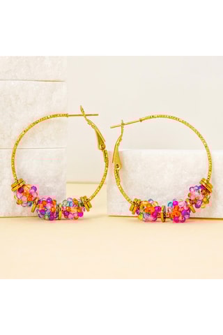 Créoles dorées à l’or fin jaune Disco