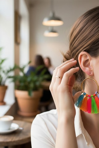 Créoles dorées à l’or fin jaune Fuegosa