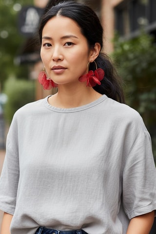 Créoles dorées à l’or fin jaune Flowering bouquet