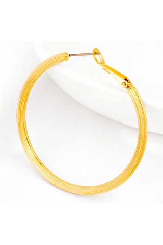 Créoles dorées à l'or fin jaune Eolus