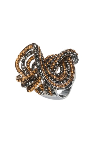 Bague dorée à l’or fin blanc Dalis