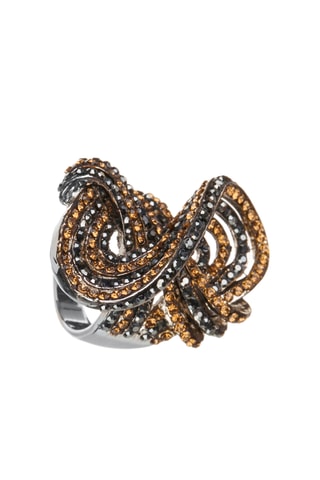 Bague dorée à l’or fin blanc Dalis