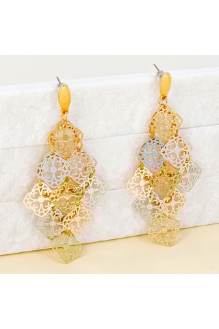 Boucles d’oreilles dorées à l’or fin jaune Belize