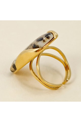 Bague dorée à l’or fin jaune Olea