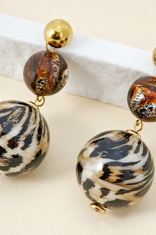 Boucles d’oreilles dorées à l’or fin jaune Leonie Steel 