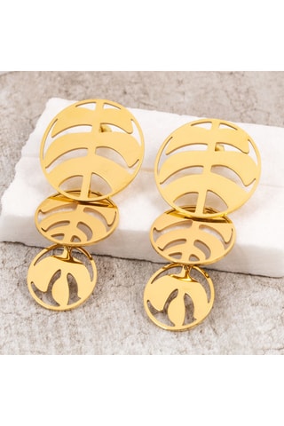 Boucles d’oreilles dorées à l’or fin jaune Cocoleaf 