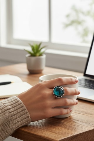 Bague dorée à l’or fin jaune Olma