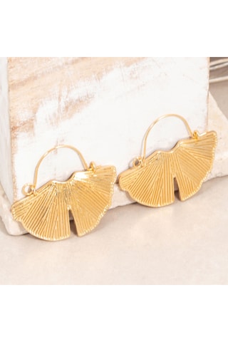 Créoles dorées à l’or fin jaune Lotusa