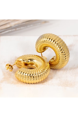 Créoles dorées à l’or fin jaune Eodace