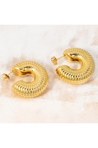 Créoles dorées à l’or fin jaune Eodace