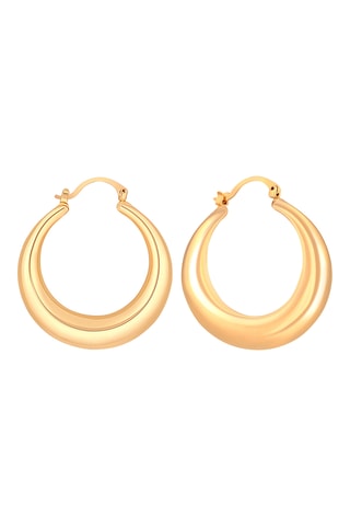 Créoles dorées à l’or fin jaune Eobol