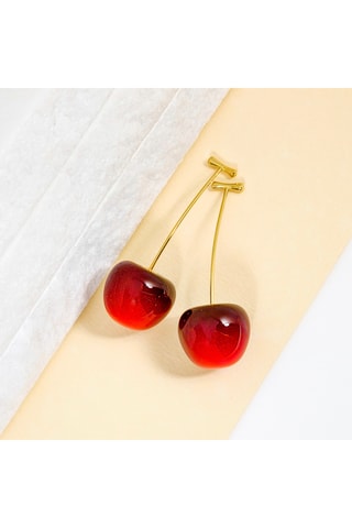 Boucles d'oreilles dorées à l'or fin jaune Amarena