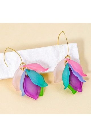 Boucles d'oreilles dorées à l'or fin jaune Leavies