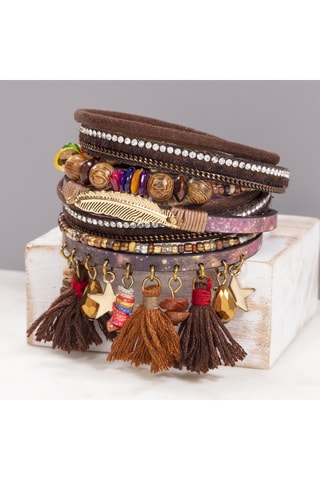 Bracelet doré à l’or fin jaune Colorado - Bois