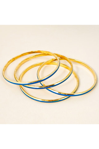 4 bracelets Lina - Bleu cobalt