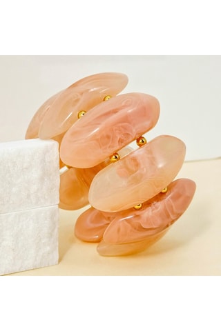 Manchette dorée à l’or fin jaune Stonia Steel