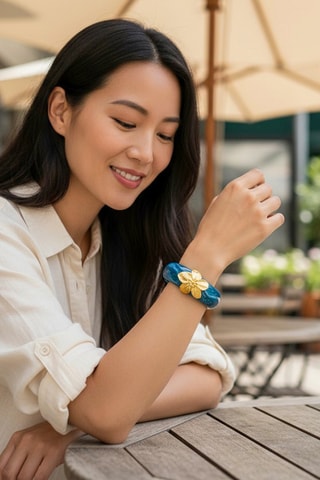 Jonc doré à l’or fin jaune Florus