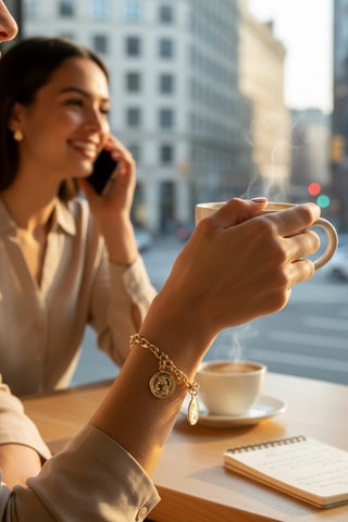 Bracelet doré à l’or fin jaune Caesaro