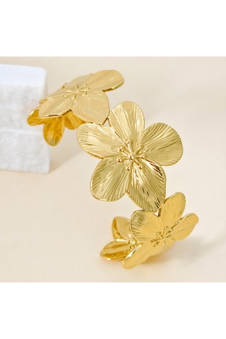 Manchette doré à l’or fin jaune Florel Steel