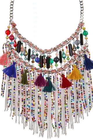 Plastron Embargo - Argenté et vert