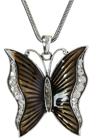 Collier Margo - Argenté et marron