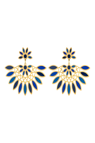 Boucles d’oreilles dorées à l'or fin jaune Venisia Steel - Doré