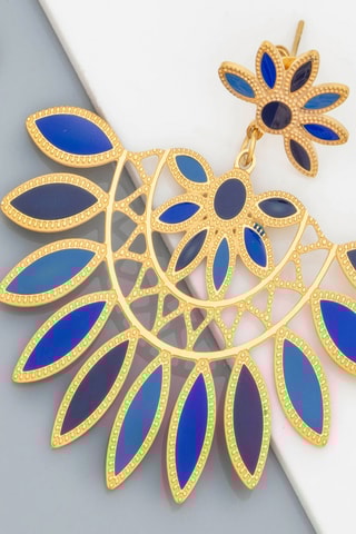 Boucles d’oreilles dorées à l'or fin jaune Venisia Steel - Doré