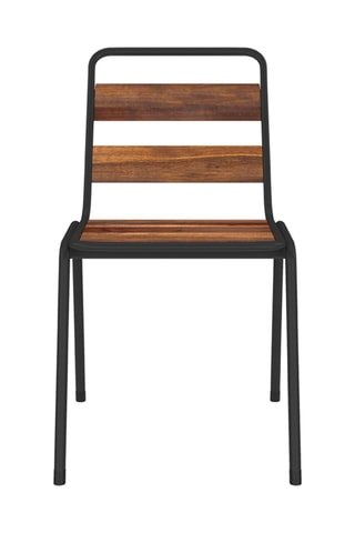 4 sillas de jardín Acacia