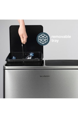 Pattumiera raccolta differenziata a pedale in acciaio inossidabile - 2 x 30 l