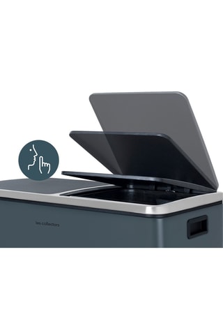 Pattumiera 2 scomparti a pedale in acciaio inossidabile - 60 l