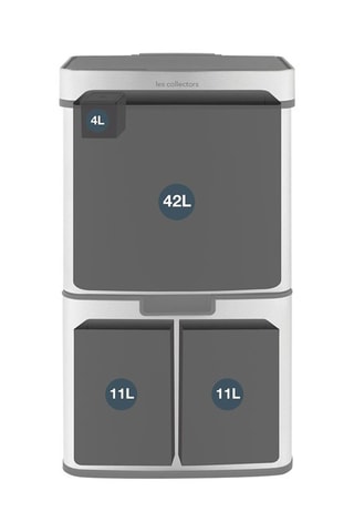 Pattumiera raccolta differenziata con sensore - 42 l e 2 x 11 l -  Ricondizionato - Grado A