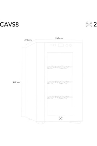 Cantinetta vino posa libera - 8 bottiglie
