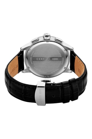 Montre à quartz en cuir Mucciano - Tachymètre - Noir et doré