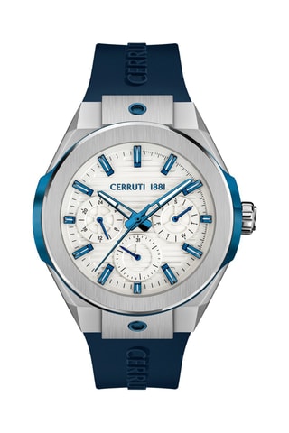 Montre à quartz en silicone Ruscello - Bleu foncé et gris