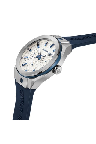 Montre à quartz en silicone Ruscello - Bleu foncé et gris