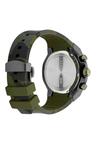 Montre à quartz en silicone Lucardo Chronographe - Kaki et gris