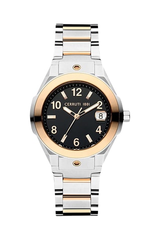 Montre à quartz en acier Ruscello - Argenté et doré rose