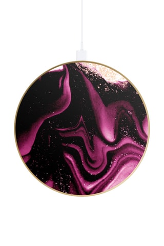 Caricabatteria Qi universale Golden Ruby - Prugna e nero - Ideal Of Sweden