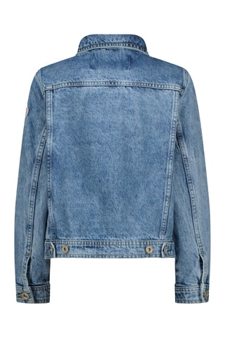 Veste en jean Tillie - Bleu cobalt et rouge