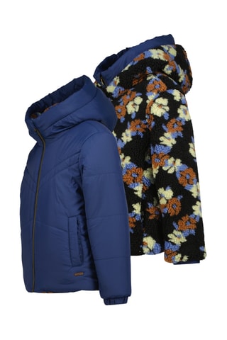 Veste réversible à capuche Tara - Bleu marine et noir