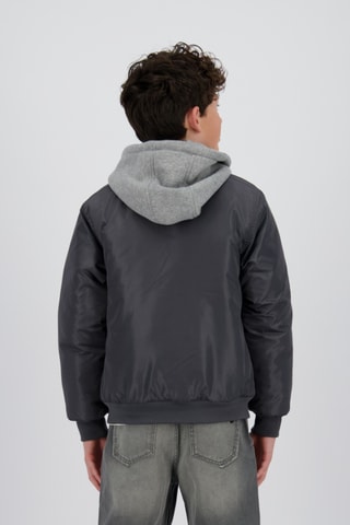 Veste à capuche Tombey - Noir et gris chiné