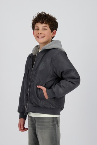 Veste à capuche Tombey - Noir et gris chiné