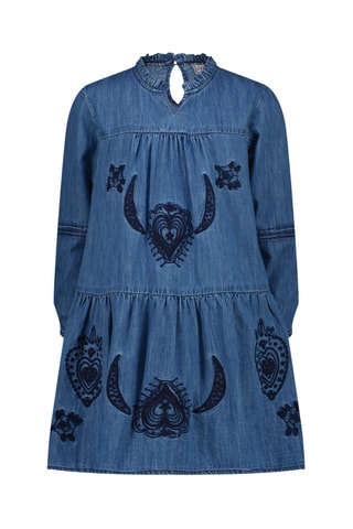 Robe trapèze en jean Pascalle - Bleu marine