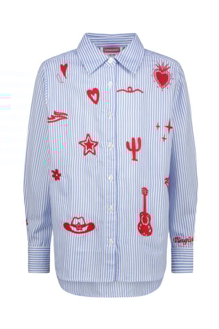 Chemisier Lotta - Ciel et rouge