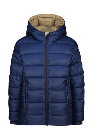 Doudoune réversible à capuche Tiffon - Bleu marine et beige