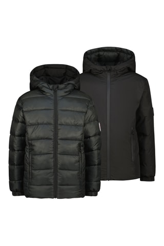 Doudoune réversible à capuche Tiffon - Noir